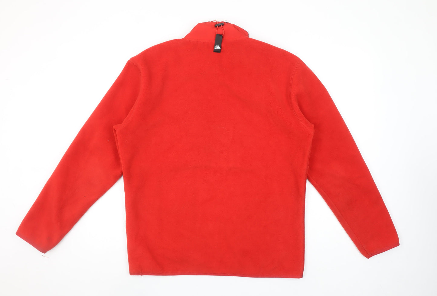 Superdry Men's Red Fleece 1/4 Zip Pullover Sweatshirt Size S