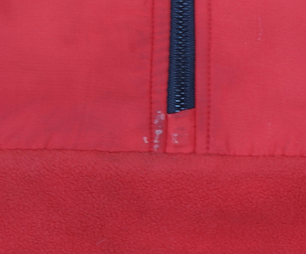 Superdry Men's Red Fleece 1/4 Zip Pullover Sweatshirt Size S