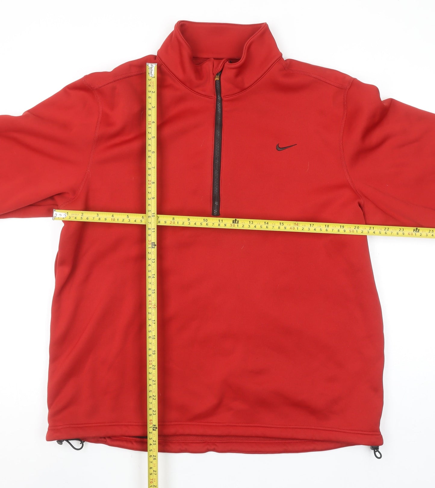 Nike Golf Men’s Red 1/4 Zip Mock Neck Fleece Sweatshirt L