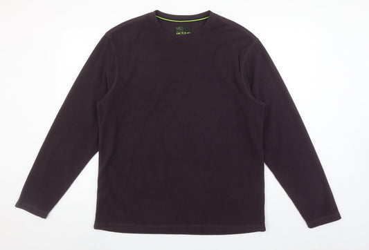 Marks and Spencer Men's Purple Fleece Sweatshirt M Regular Fit Active