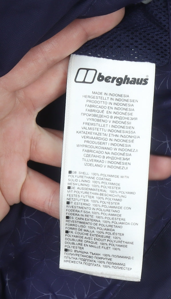 Berghaus Women's Blue Waterproof Hooded Rain Jacket Size 12