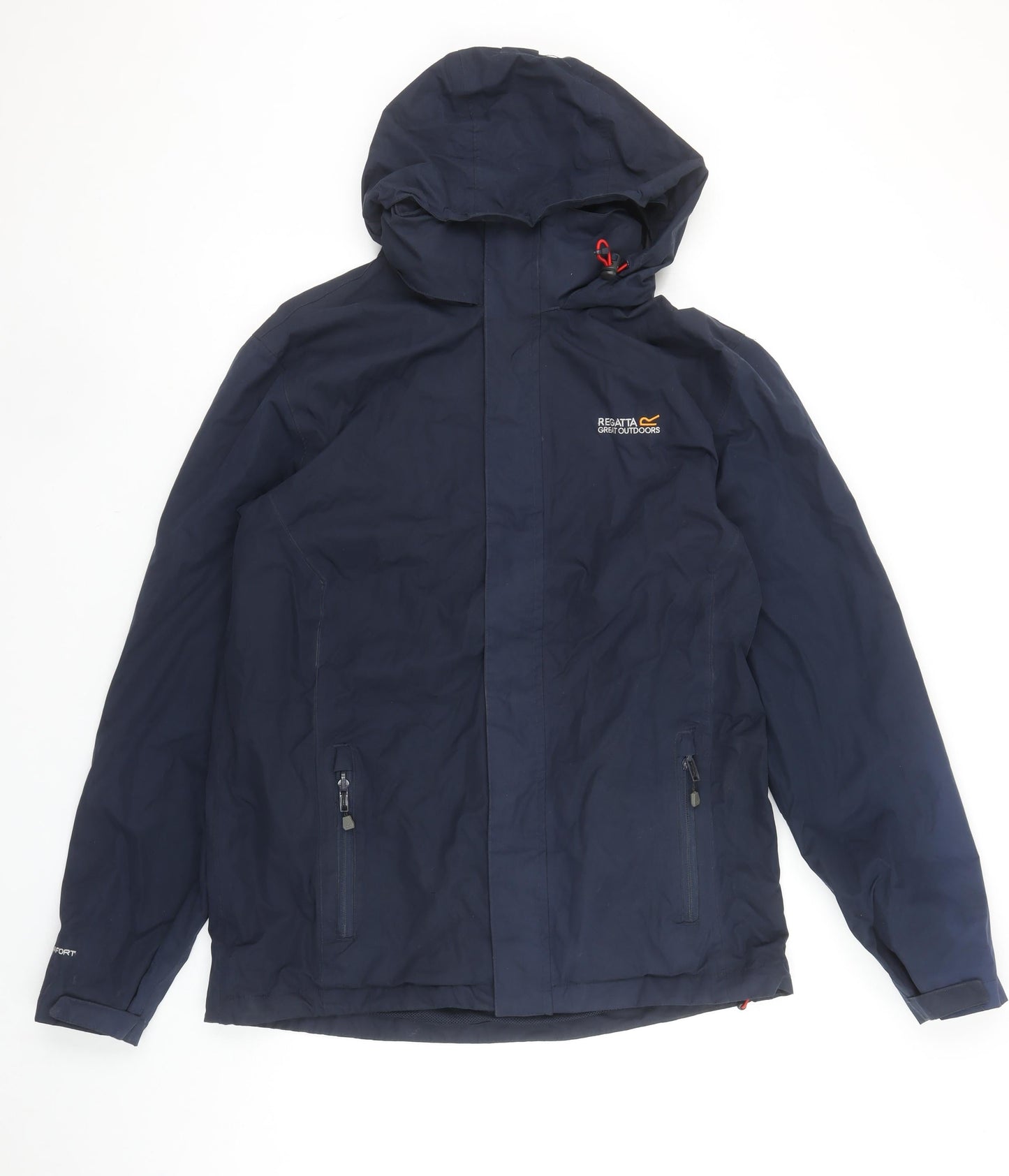 Regatta Men's Blue Waterproof Hooded Rain Coat Jacket M