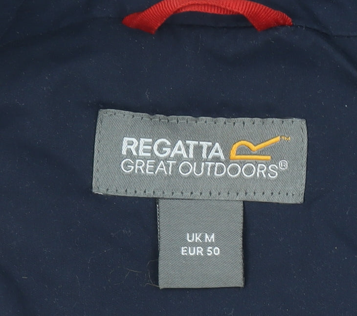 Regatta Men's Blue Waterproof Hooded Rain Coat Jacket M