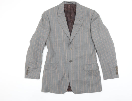 Paul Smith London Men Grey Pinstripe Wool Blazer Jacket 38R