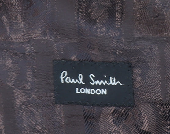 Paul Smith London Men Grey Pinstripe Wool Blazer Jacket 38R