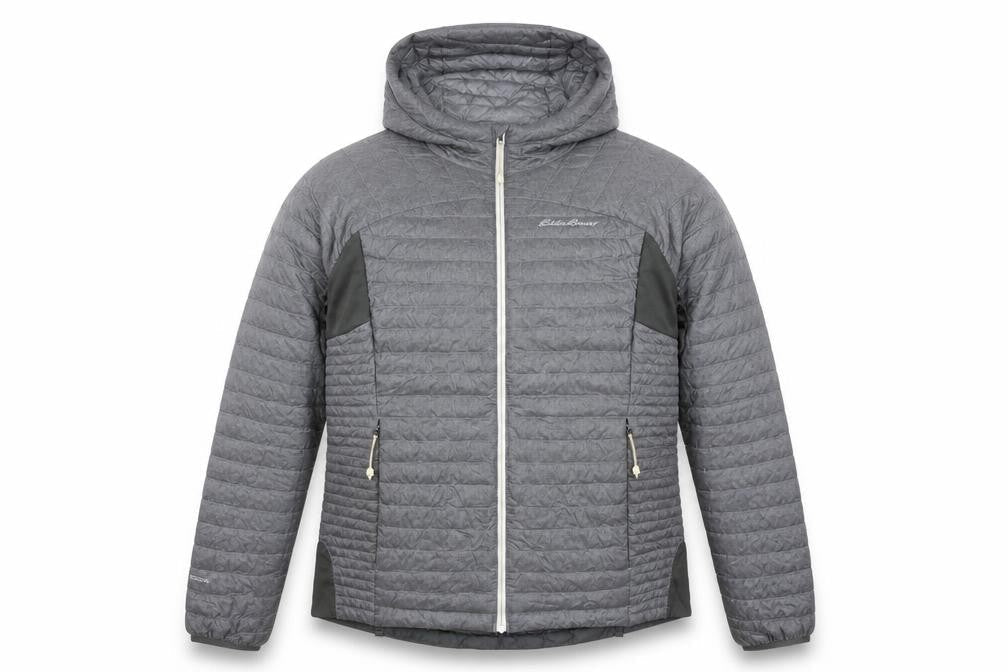 Womens UK Size L Regular Eddie Bauer Grey Polyamide Blend Jacket