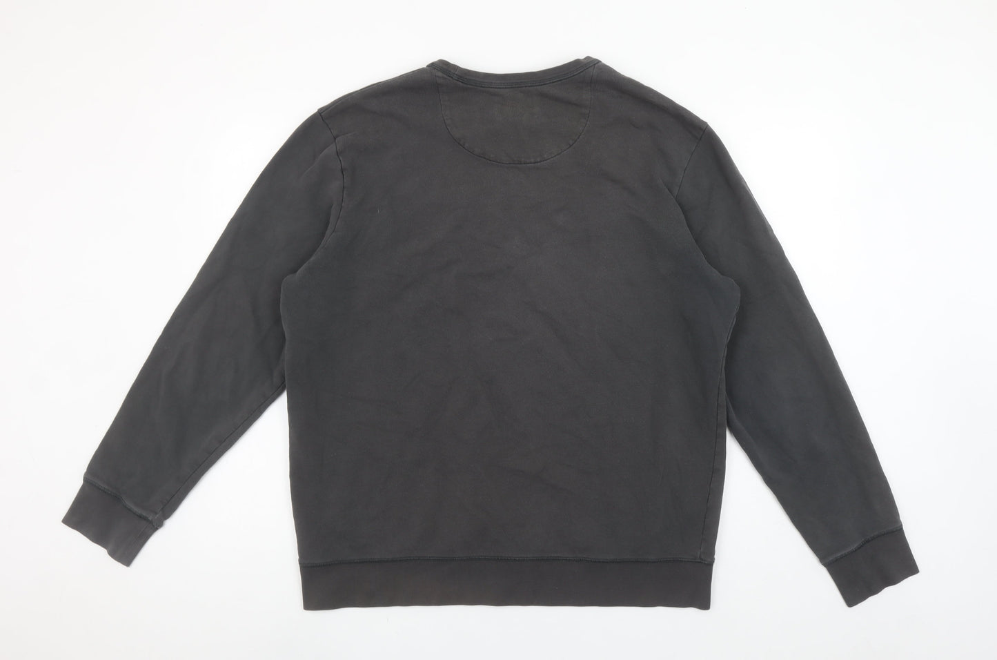 Mens UK L Regular Lands' End Black Pullover Sweatshirt
