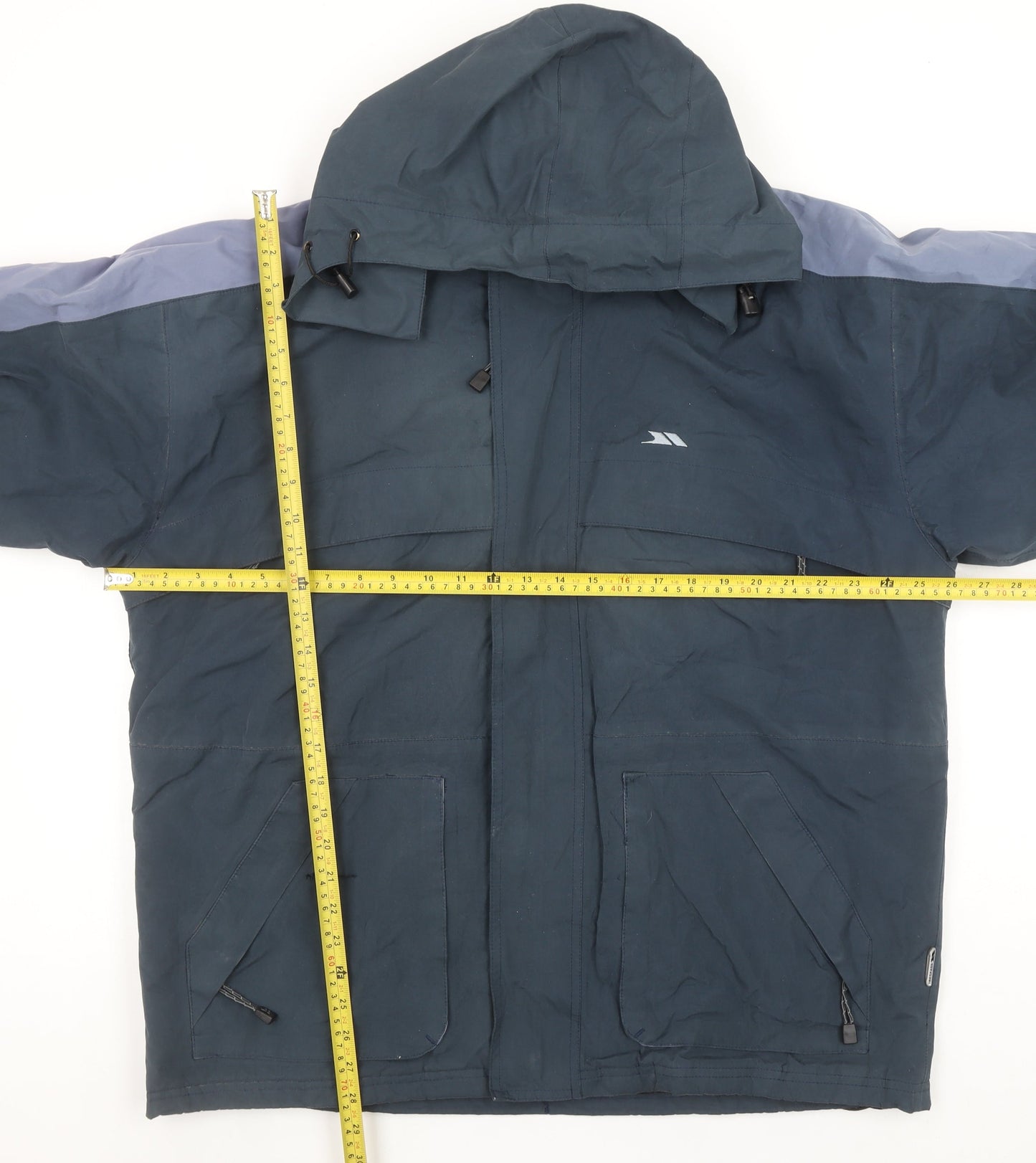 Trespass Men's Blue Waterproof Hooded Mid-Length Jacket M