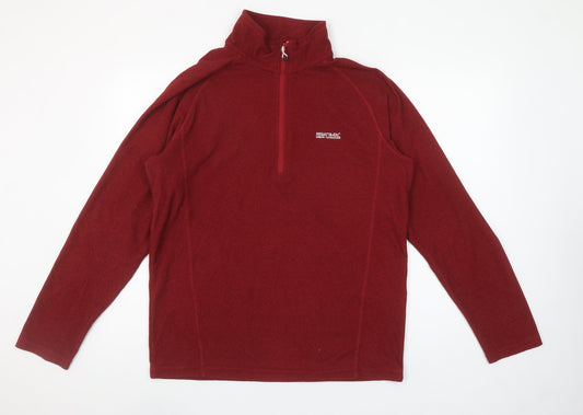 Regatta Men’s Red Fleece Quarter Zip Pullover Sweatshirt Size L