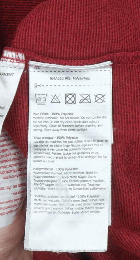 Regatta Men’s Red Fleece Quarter Zip Pullover Sweatshirt Size L