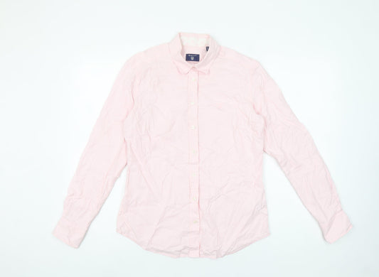 GANT Womens Pink Cotton Blend Long Sleeve Button-Up Shirt Size 12