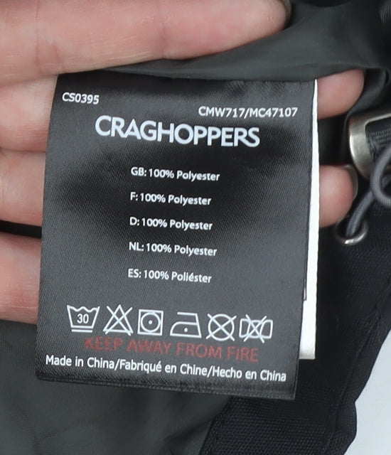 Craghoppers Men's Black Waterproof Hooded Rain Jacket M Hiking Outdoor