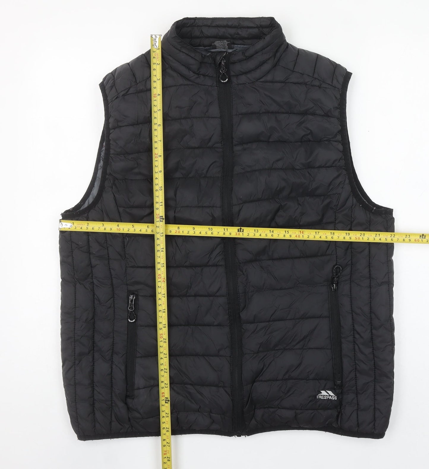 Trespass Mens Black 3XL Padded Puffer Gilet Waistcoat Outdoor