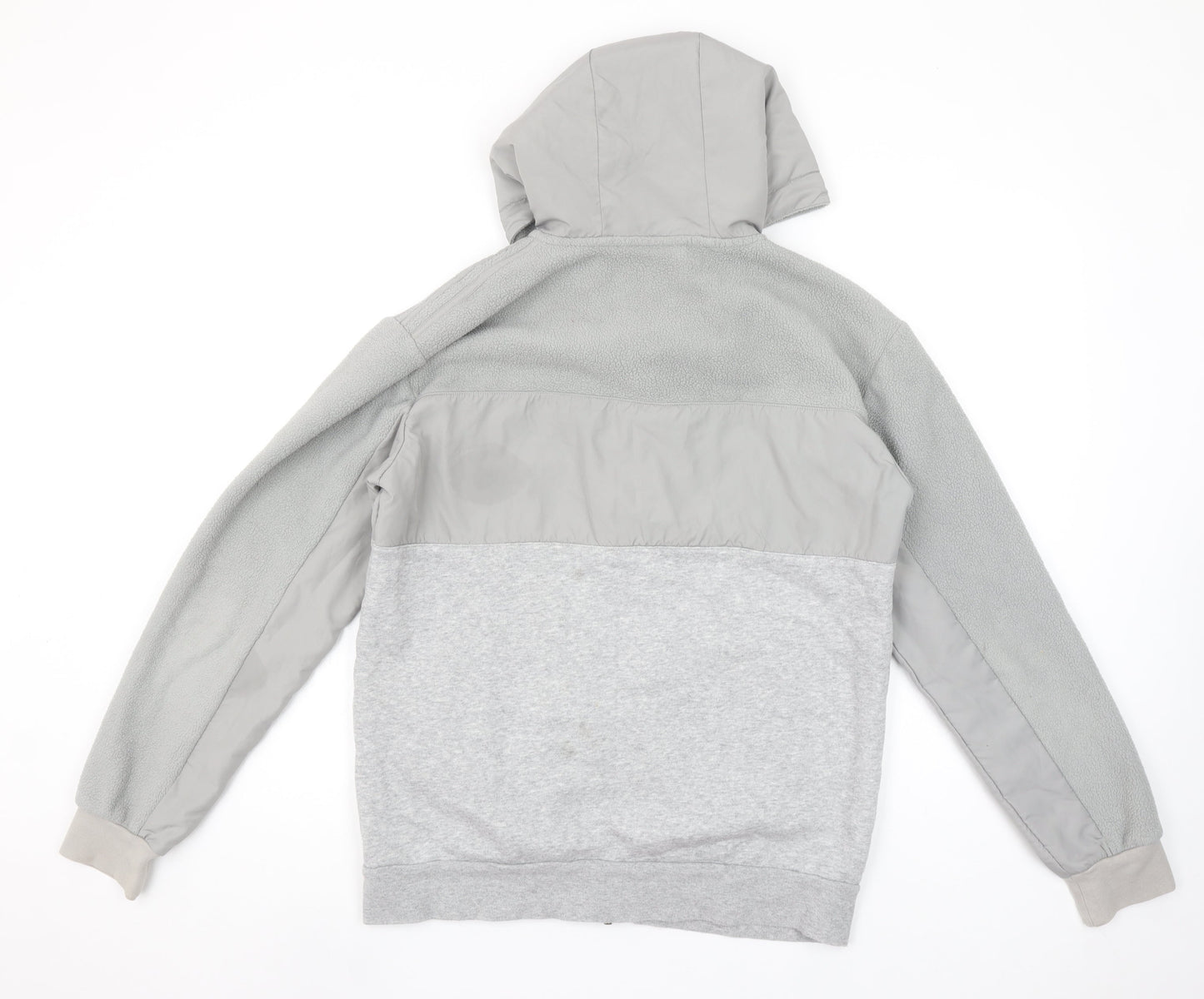 Adidas Men’s Grey Hooded Full Zip Fleece Jacket Size M