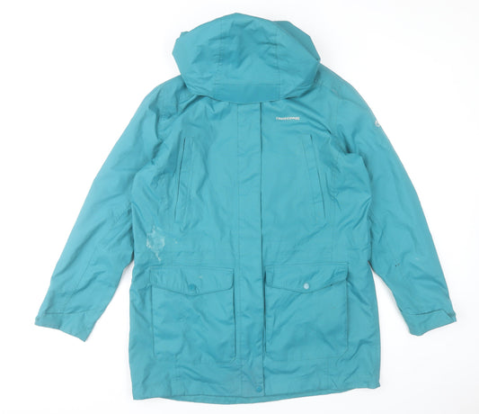 Craghoppers Womens Blue AquaDry Waterproof Parka Jacket UK14