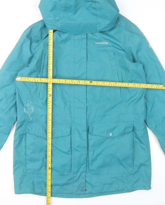 Craghoppers Womens Blue AquaDry Waterproof Parka Jacket UK14