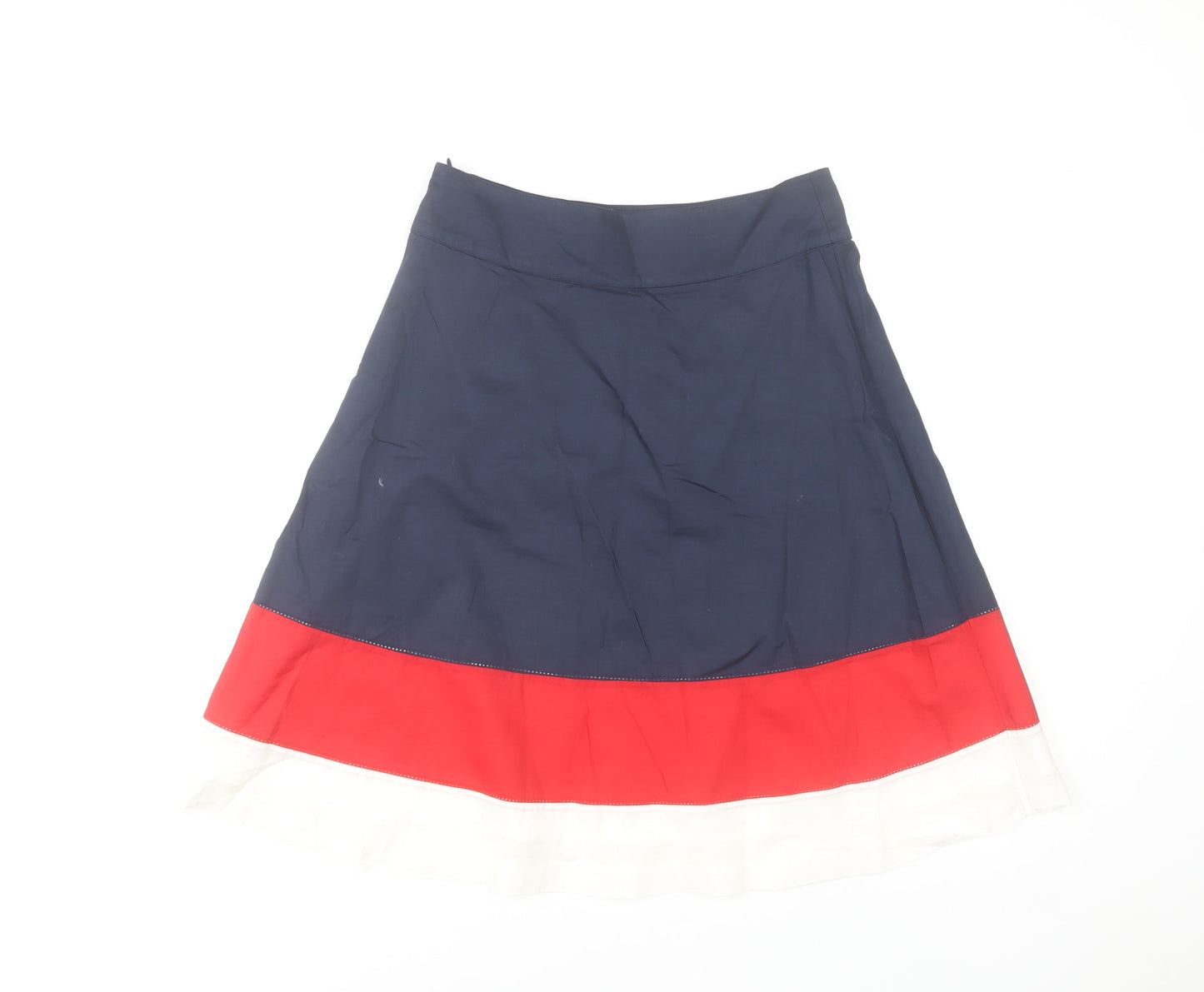 Tommy Hilfiger Women Blue Red White A-Line Cotton Skirt Size 10