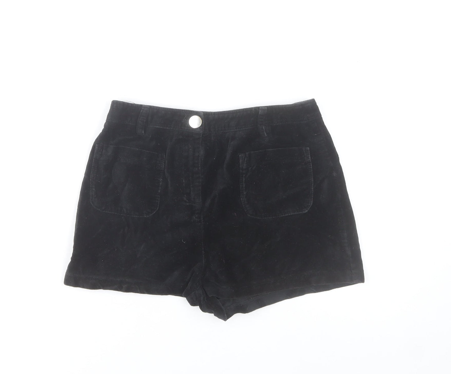 Dior Women's Black XS High Waist Corduroy Shorts 100% Cotton