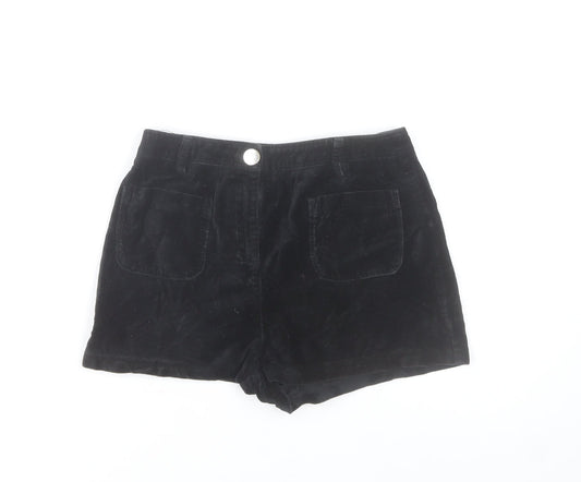 Dior Women's Black XS High Waist Corduroy Shorts 100% Cotton