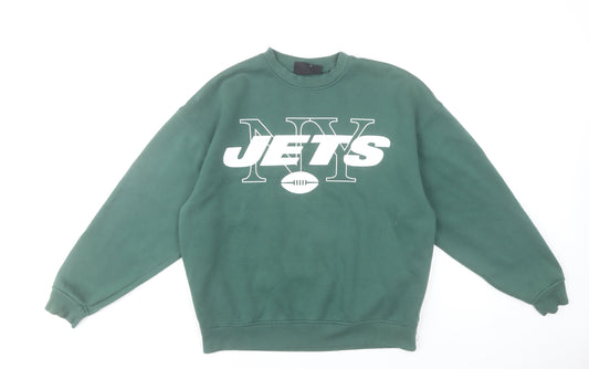 Primark NFL NY Jets Green Sweatshirt 2XS Women Cotton Blend Pullover