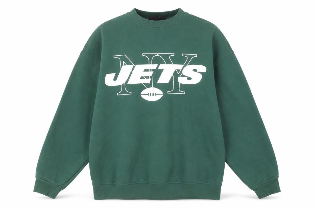 Primark NFL NY Jets Green Sweatshirt 2XS Women Cotton Blend Pullover