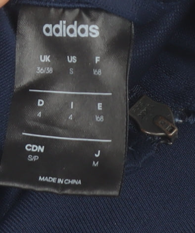 Adidas Men Blue Full Zip Track Jacket Size S Sportswear