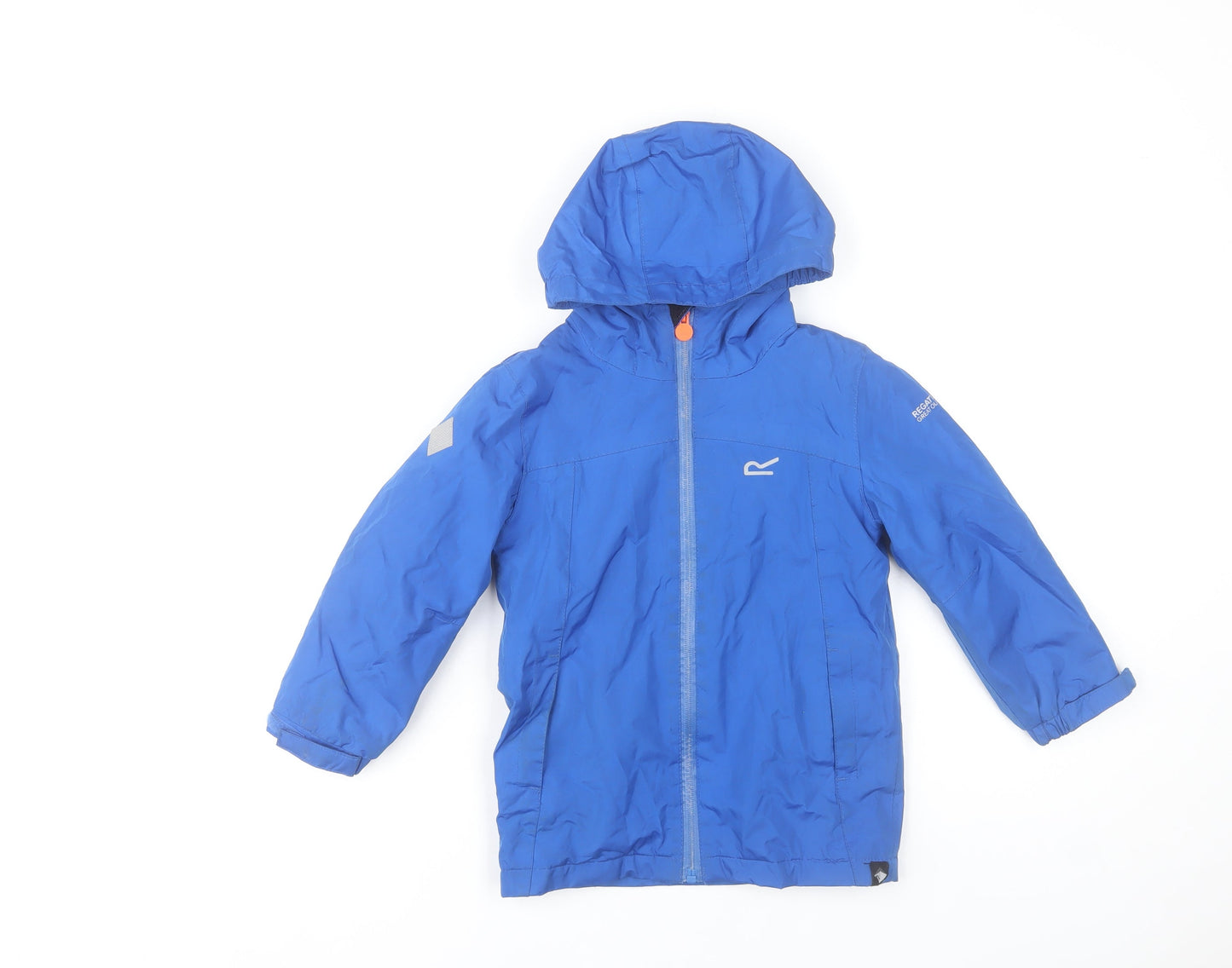 Regatta Boys Blue Waterproof Hooded Rain Coat Jacket 3-4 Years