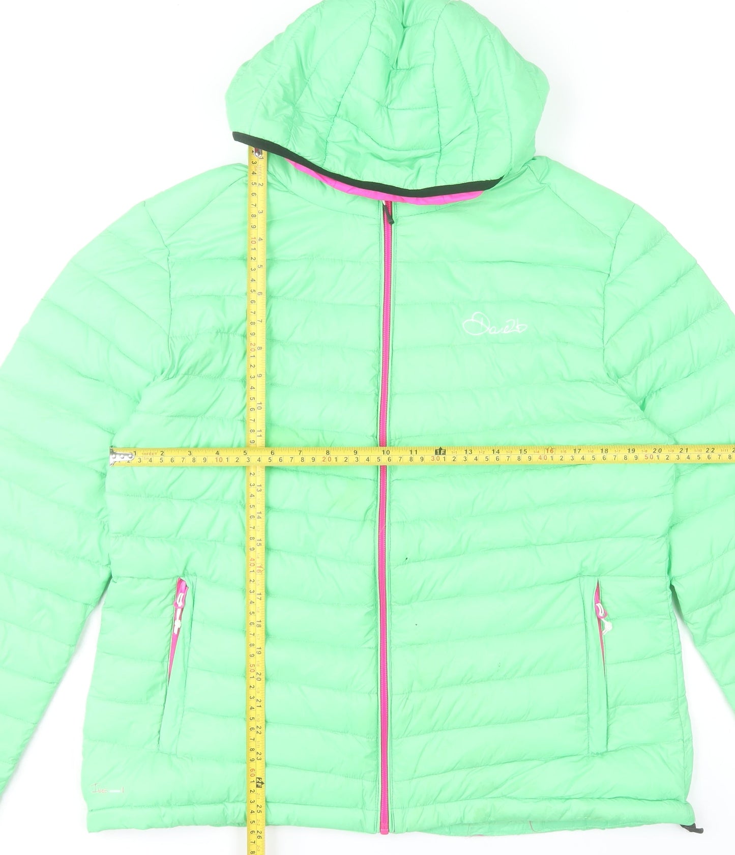 Dare 2b Womens Green Puffer Jacket Size 18 Hooded Lightweight Down