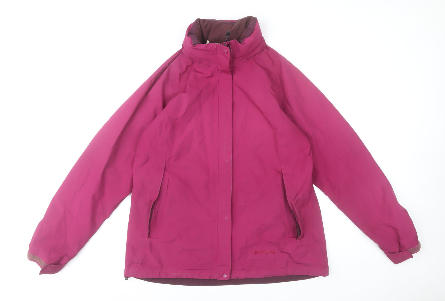 Sprayway Womens Pink Waterproof Gore-Tex Mid-Length Jacket UK 16