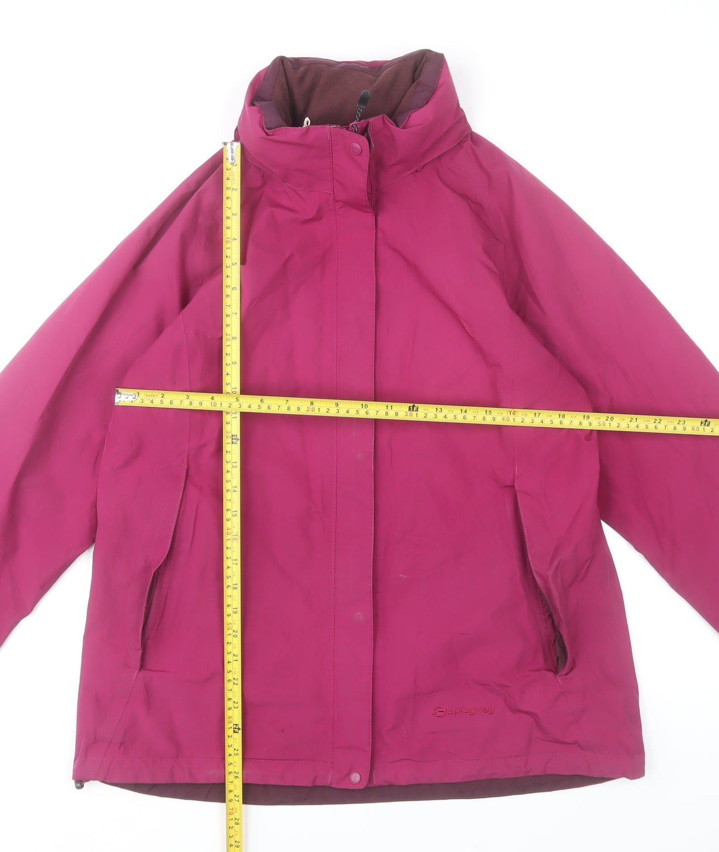 Sprayway Womens Pink Waterproof Gore-Tex Mid-Length Jacket UK 16