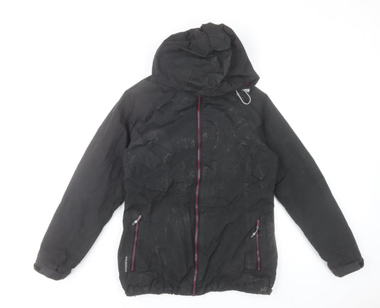 Regatta Womens Black Waterproof Hooded Rain Jacket UK 10