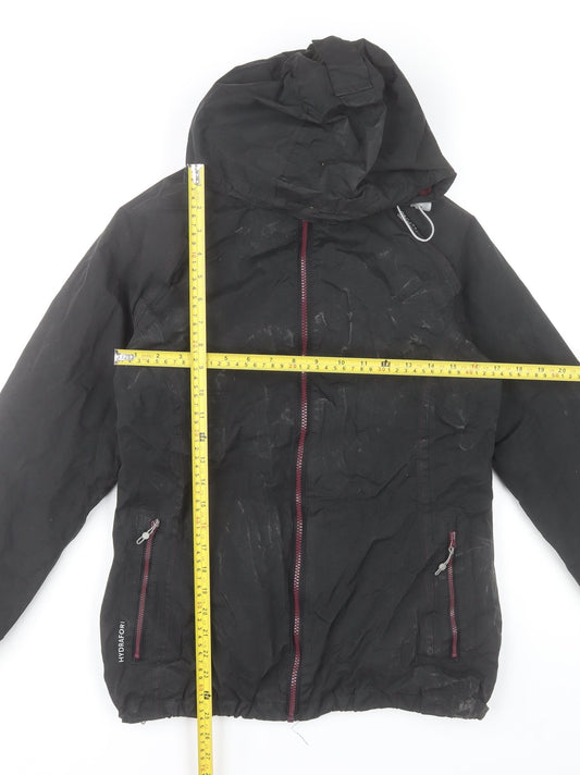 Regatta Womens Black Waterproof Hooded Rain Jacket UK 10