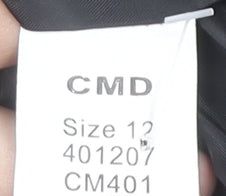 CMD Women's Grey Checked Blazer Size 12 Smart Work Jacket