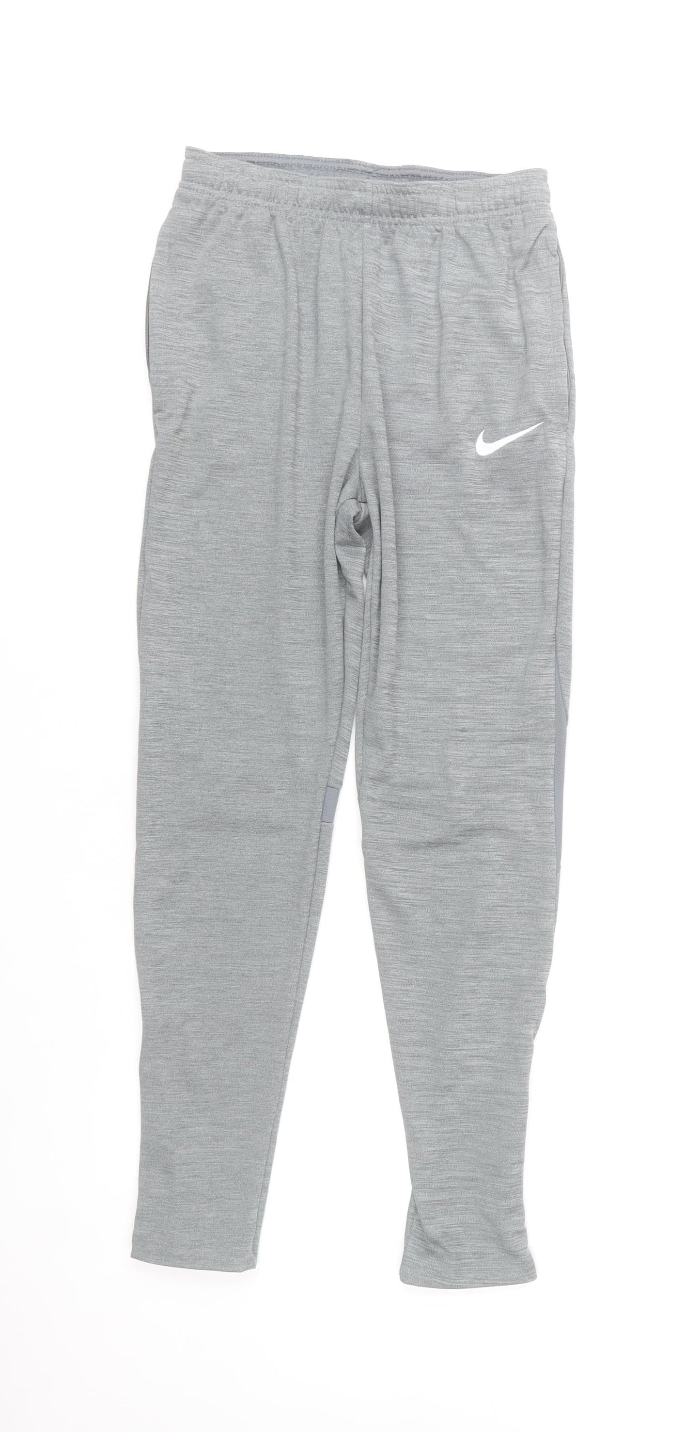 Nike Boys Grey Dri-FIT XL Jogger Trousers with Zip Pockets