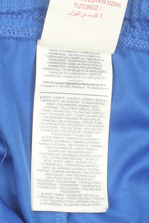 Nike Boys Blue Dri-FIT Athletic Shorts L 147-158cm Quick Dry Sportswear