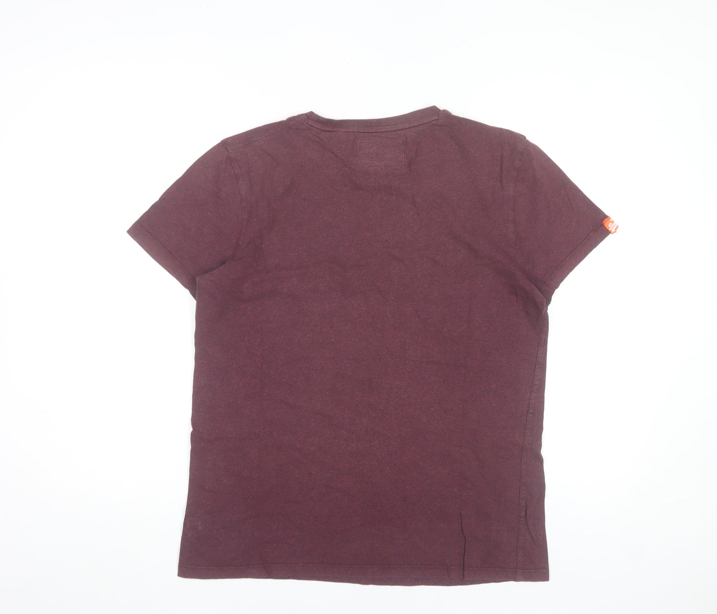 Superdry Men's Brown Orange Label Short Sleeve Crew Neck T-Shirt Size L