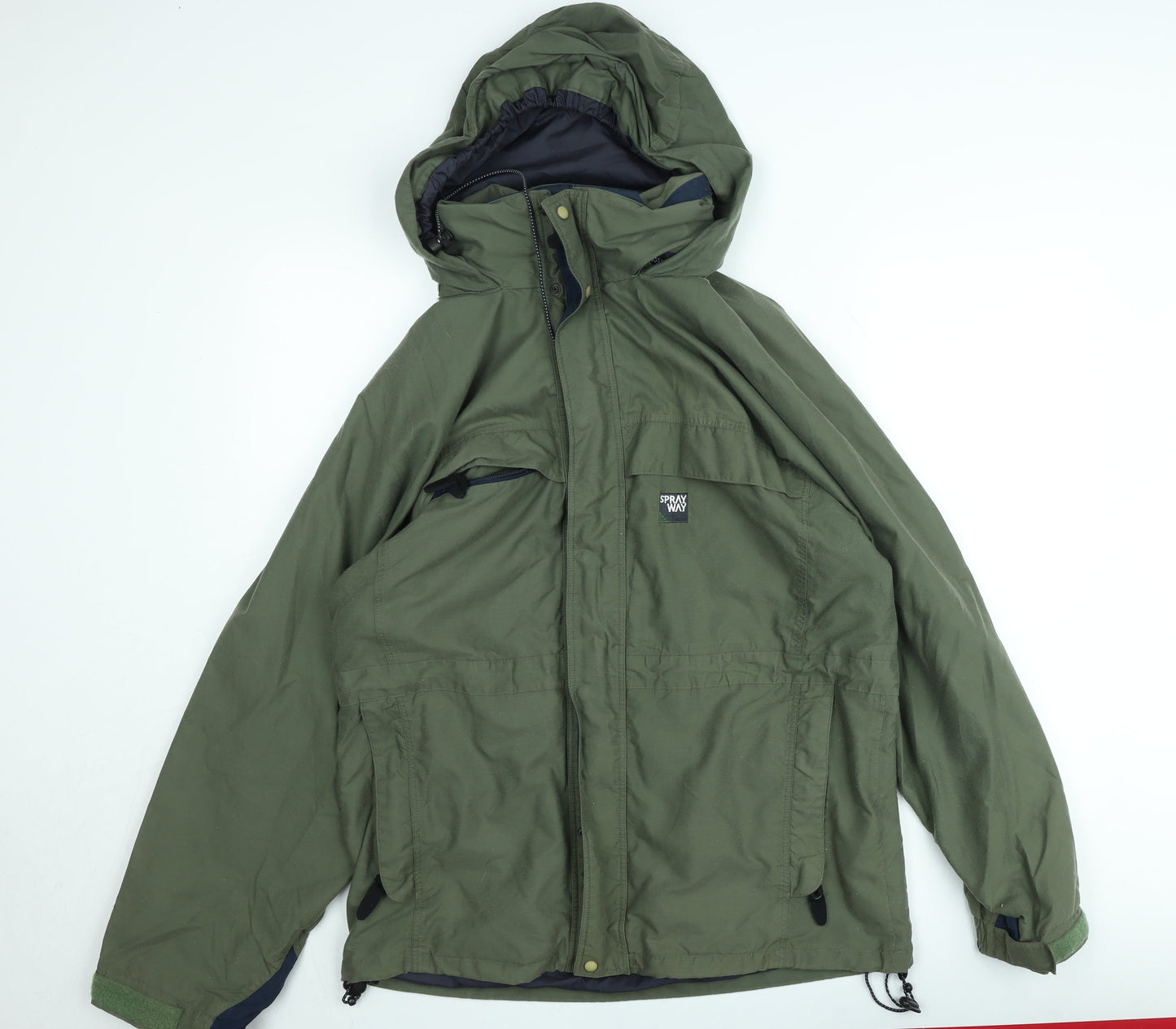 Sprayway Men’s Green Waterproof Hooded Parka Jacket Size M