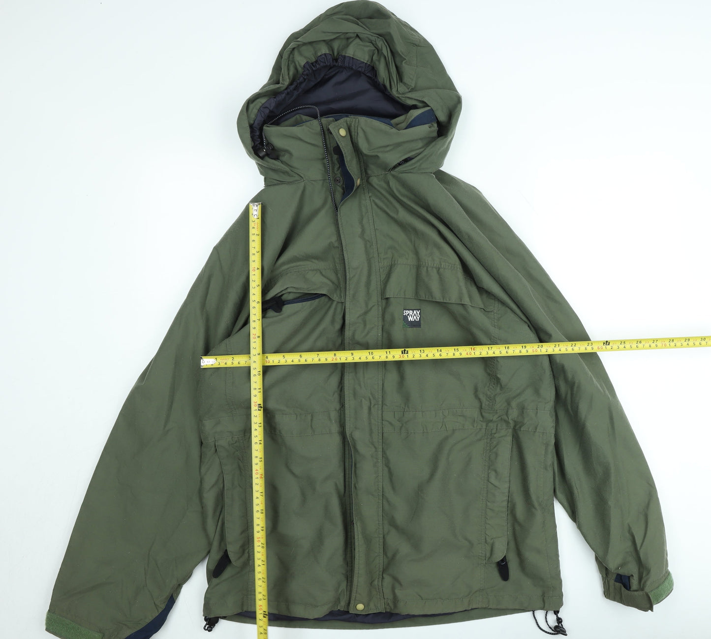 Sprayway Men’s Green Waterproof Hooded Parka Jacket Size M