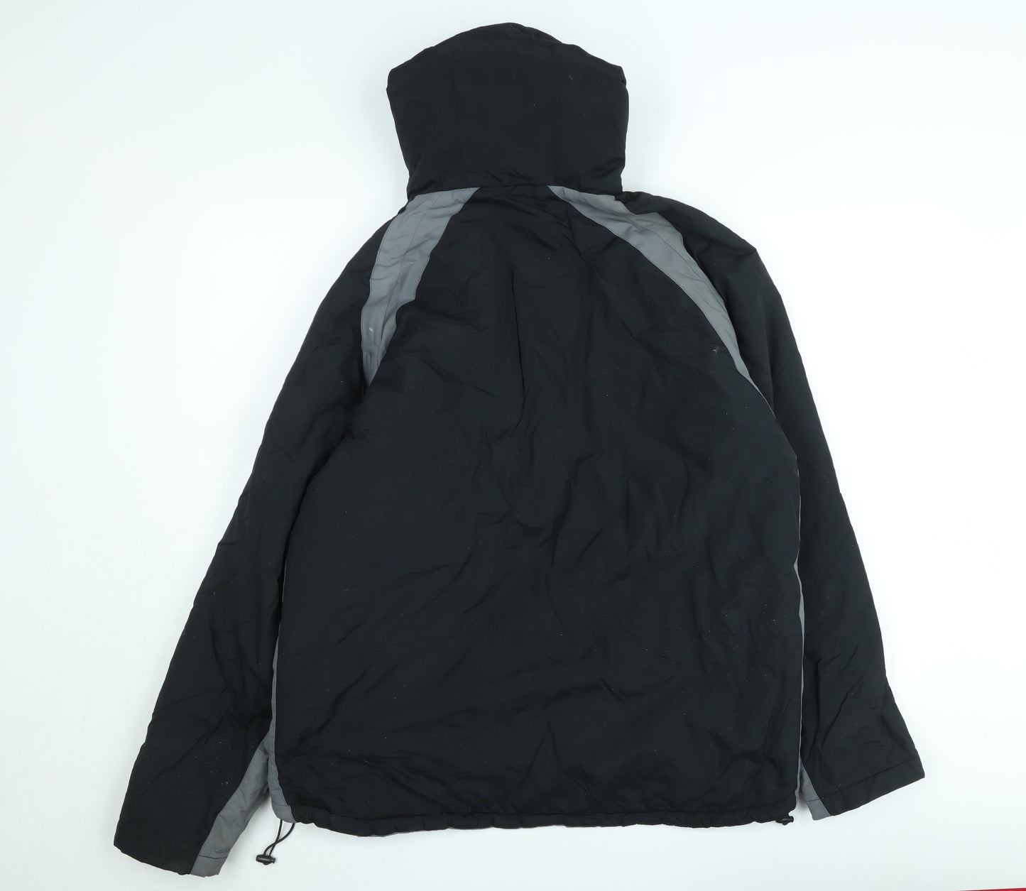 Fila Men's Black Hooded Parka Jacket S Water Resistant Sportswear