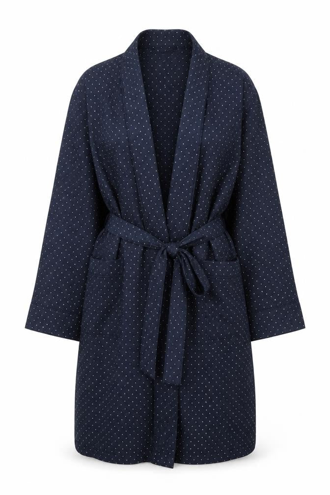 Marks and Spencer Womens Blue Polka Dot Belted Coatigan XL