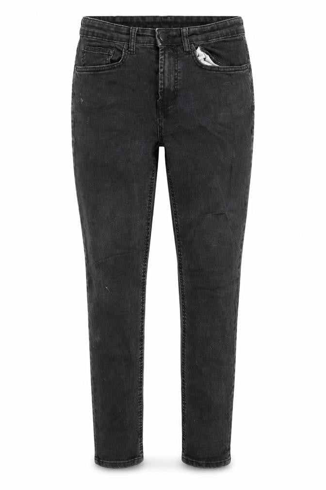 Front view of Denim Co. Women's Black Skinny Jeans, size 12, High Rise Stretch 30L