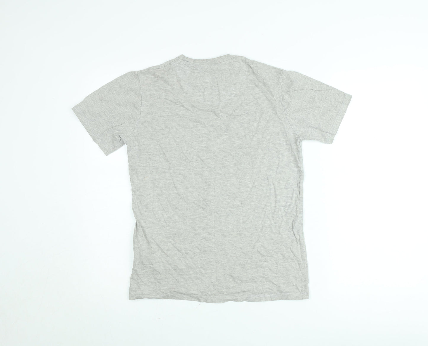 Diesel Men's Grey Crew Neck Short Sleeve Cotton T-Shirt Small