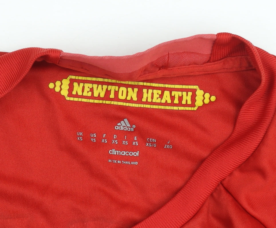 Adidas Men’s Red Manchester United XS ClimaCool Football T-Shirt Pogba #6