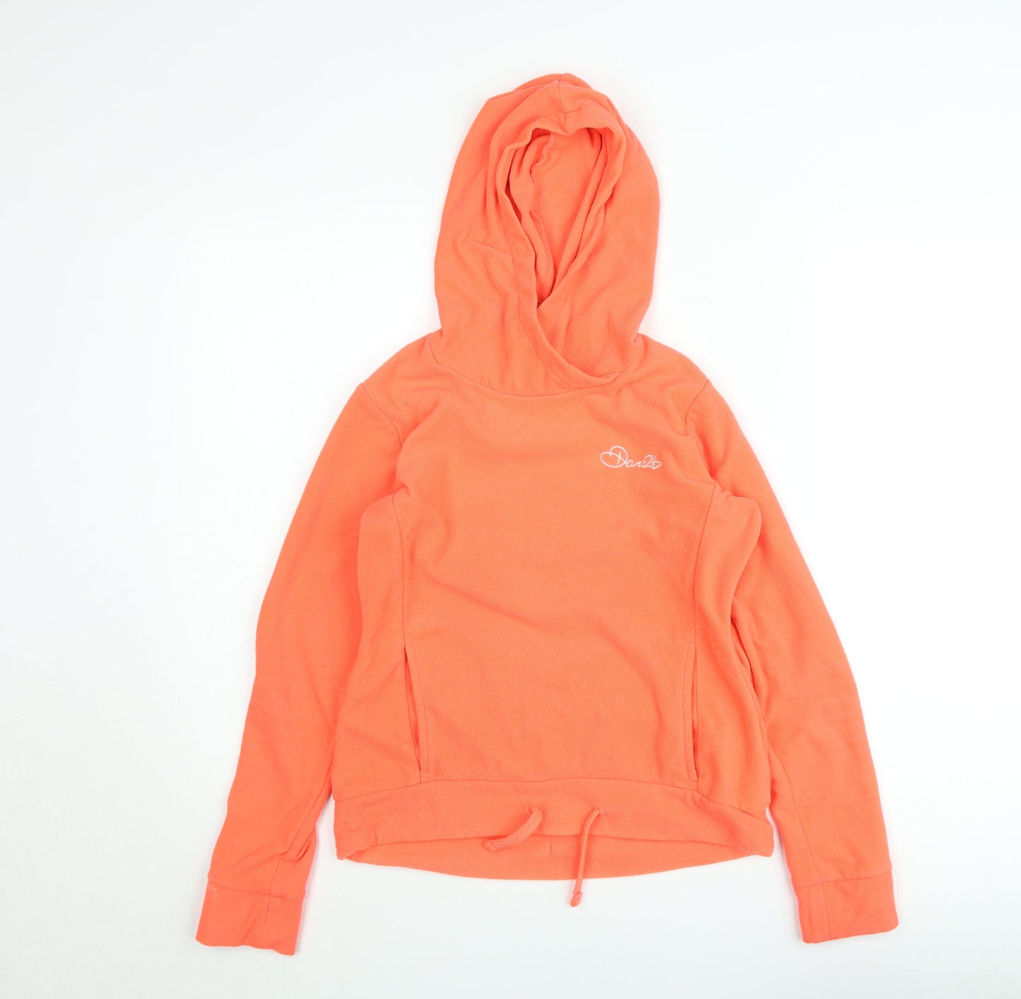 Dare 2B Women's Orange Hooded Pullover Fleece Hoodie Size UK 8