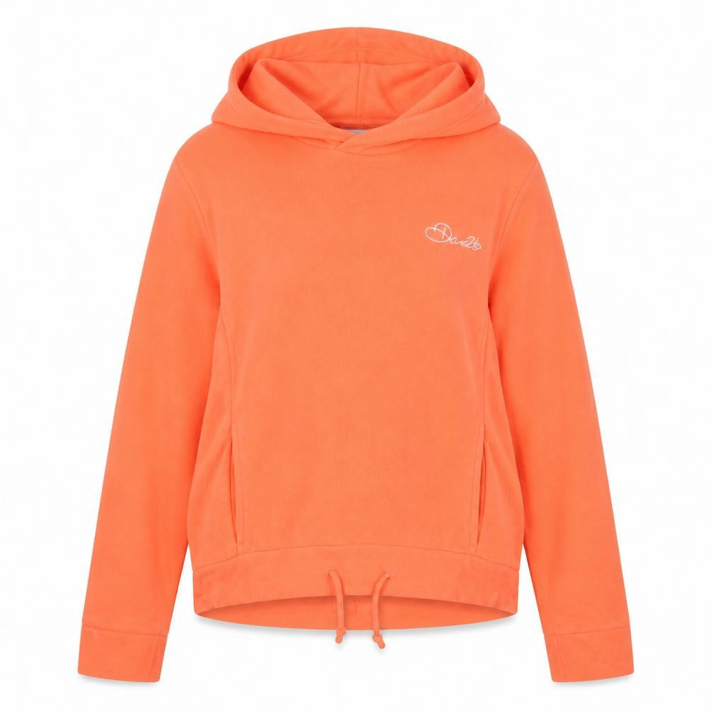 Dare 2b Women's Orange Hooded Pullover Fleece Hoodie Size UK 8