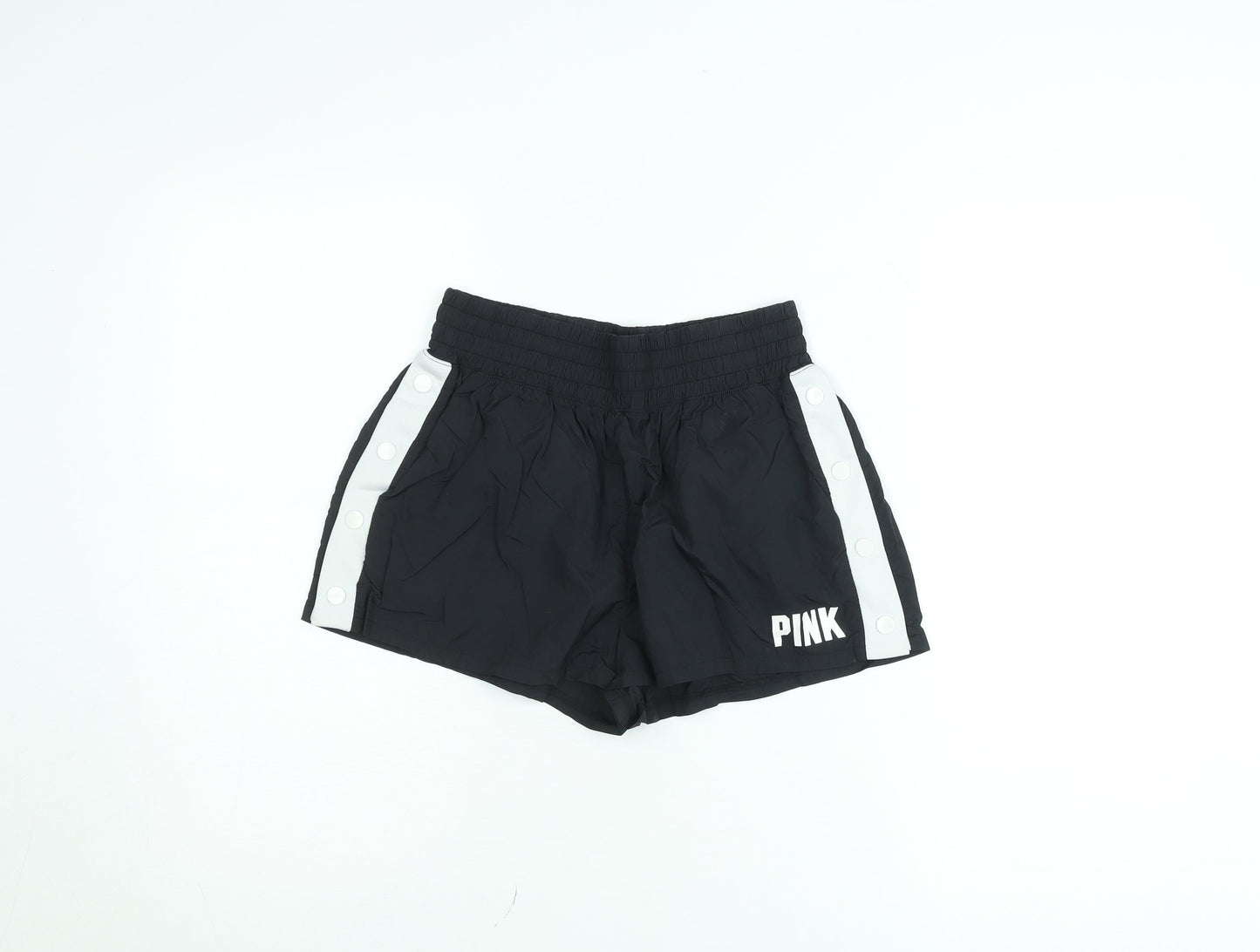 Victoria's Secret PINK Girls Black Elastic Waist Athletic Shorts Size S
