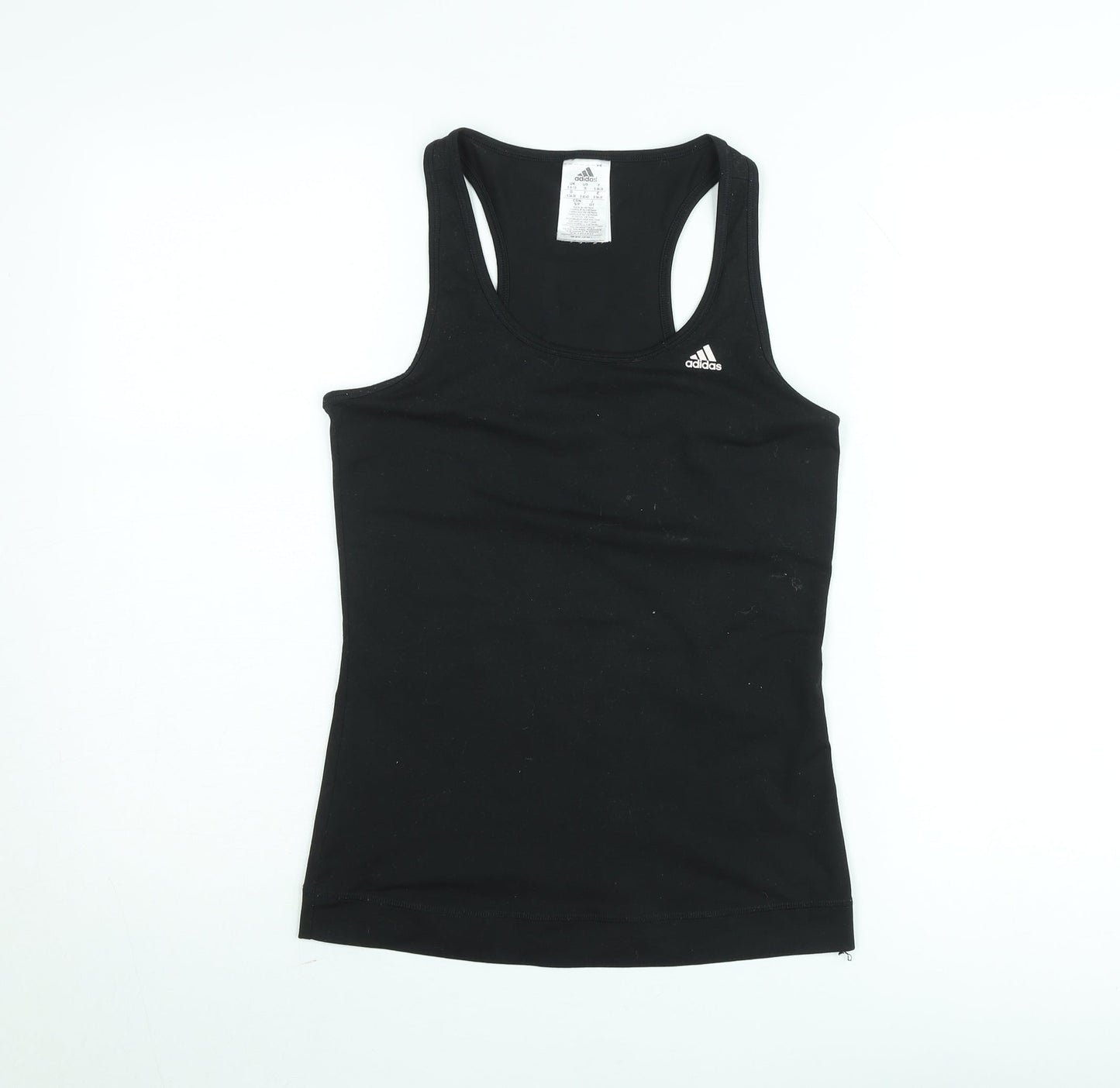 Adidas Women's Black Racerback Tank Top Size S Slim Fit Cotton