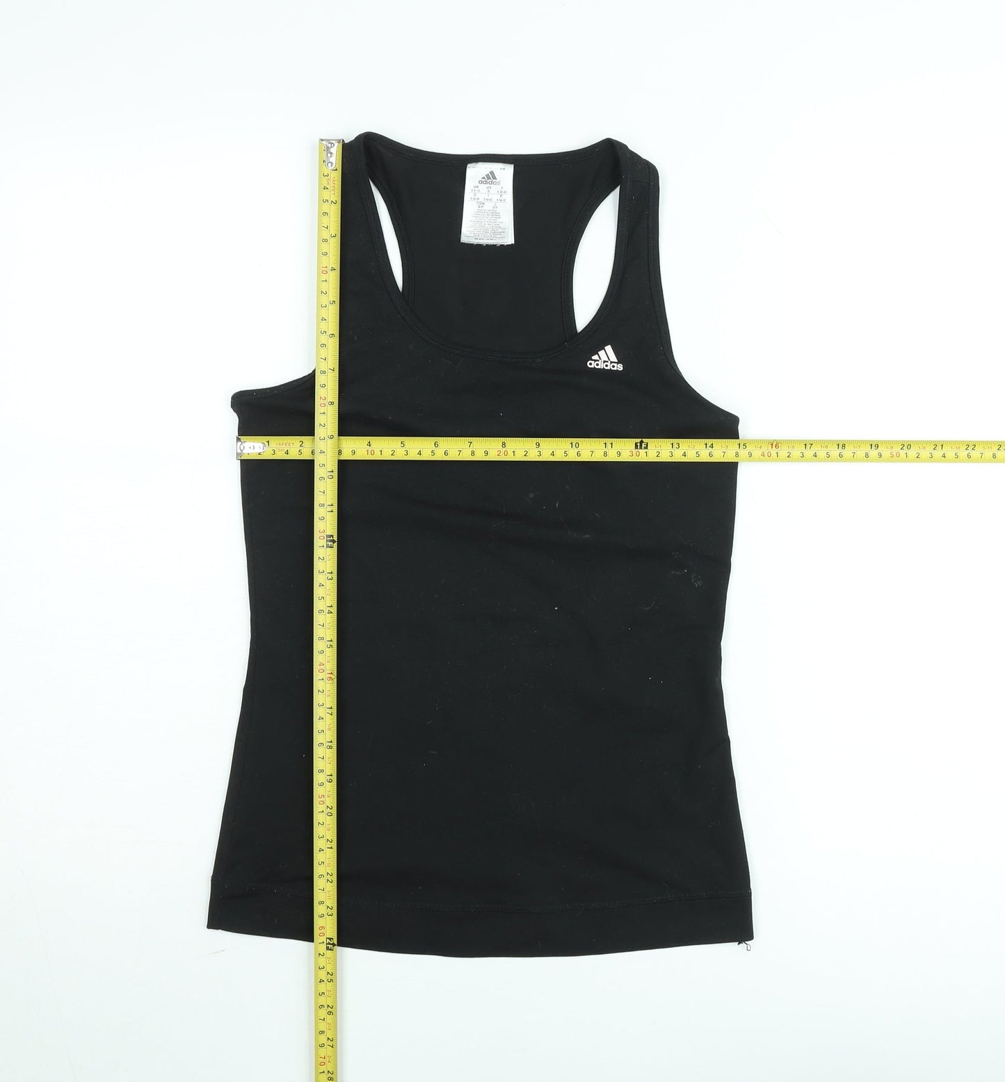 Adidas Women's Black Racerback Tank Top Size S Slim Fit Cotton