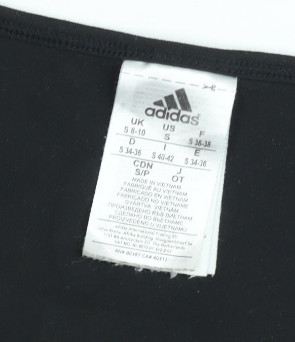 Adidas Women's Black Racerback Tank Top Size S Slim Fit Cotton