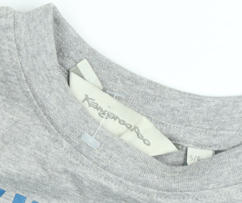 Kangaroo Poo Boys Grey Long Sleeve Graphic Pullover T-Shirt 5-6 Years
